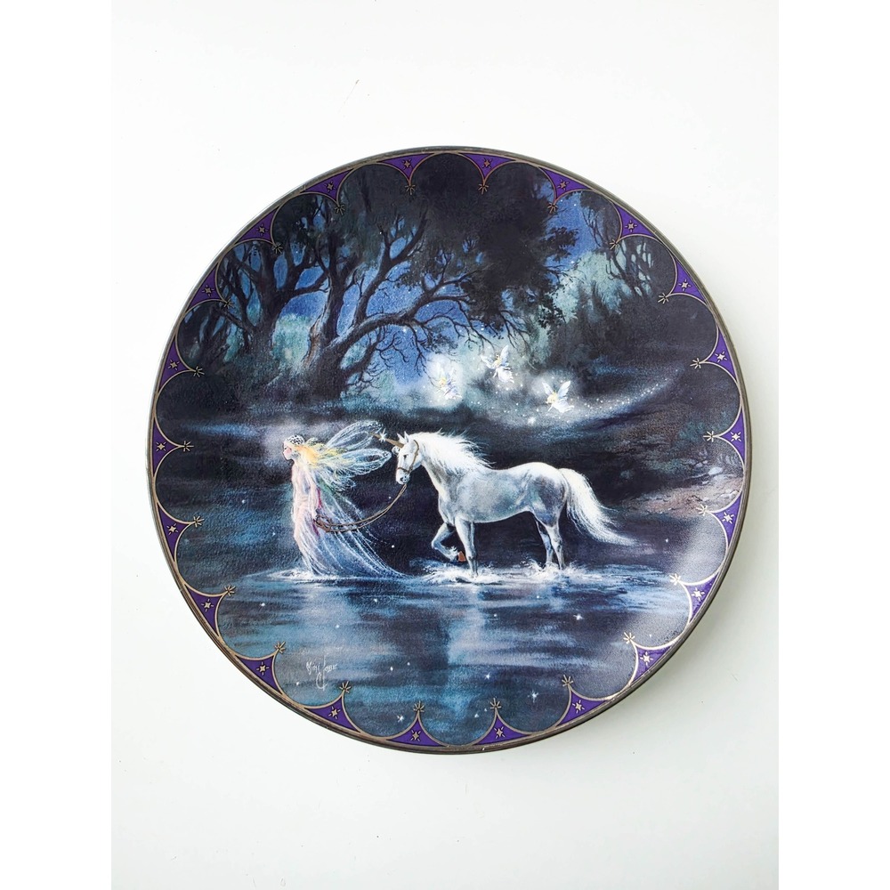 Bradford Exchange Trails of Starlight Mimi Jobe Fairyland Unicorn Plate 1994